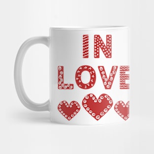 I love you. Scandinavian style poster with hand drawn letters. Mug